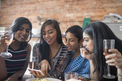 Young women at a party