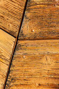 Full frame shot of wooden table