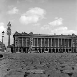 Facade of building against sky