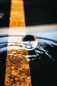 High angle view of cigarette on table