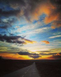 Country road at sunset