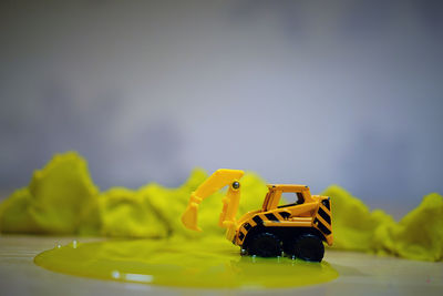 Close-up of toy car