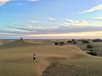 Scenic view of desert against sky