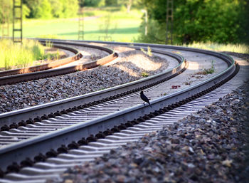 Close-up of railroad track