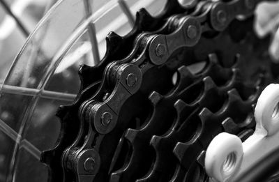 Close-up of bicycle gear