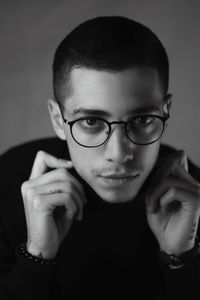 Close-up portrait of young man