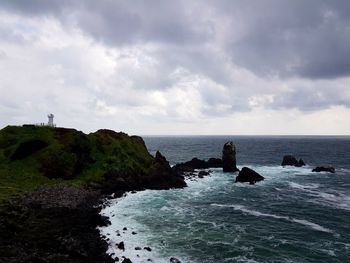 Scenic view of sea against sky