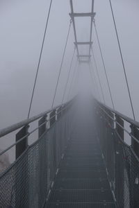 View of suspension bridge against sky