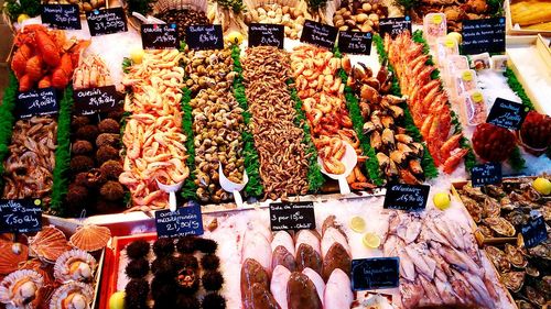 Full frame shot of market stall for sale