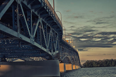 Bridge over river against sky
