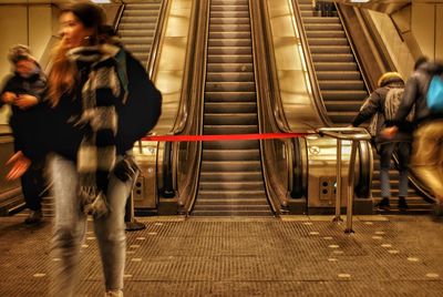 People at subway station