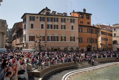 People in city