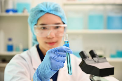 Scientist working in laboratory