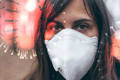 Close-up portrait of woman