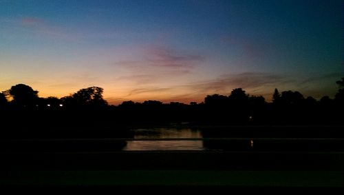 Silhouette of trees at sunset