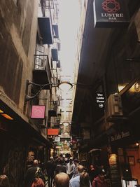 People on street in city