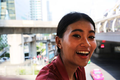 Portrait of smiling young woman