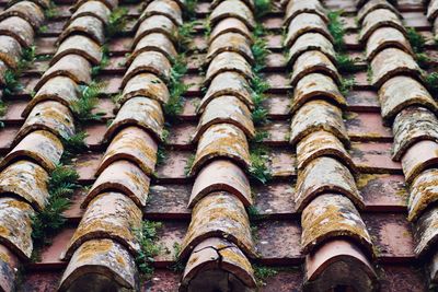 Full frame shot of roof tiles