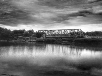 View of river against cloudy sky