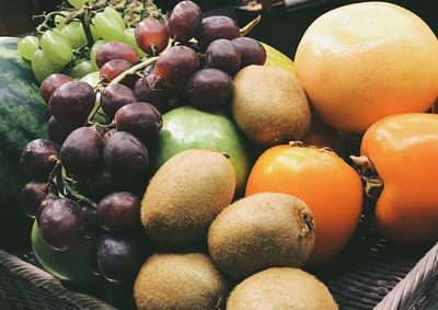 Close-up of fruits in basket