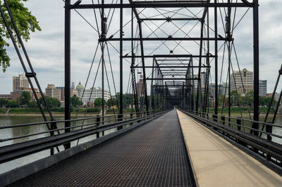 Bridge against sky in city