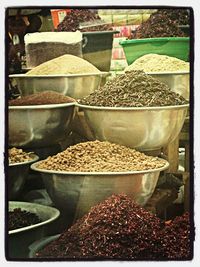 Full frame shot of spices for sale