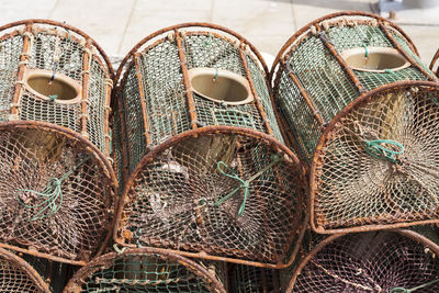 Full frame shot of fishing nets