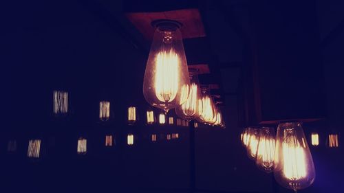 Illuminated lamp at home