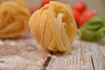 Close-up of banana on table