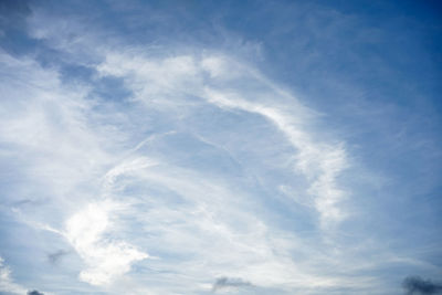 Low angle view of vapor trail in sky