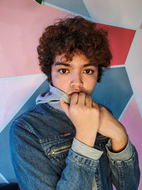 Portrait of boy looking at camera