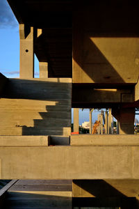 Shadow of built structure against sky