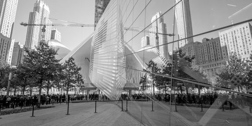 Low angle view of skyscrapers