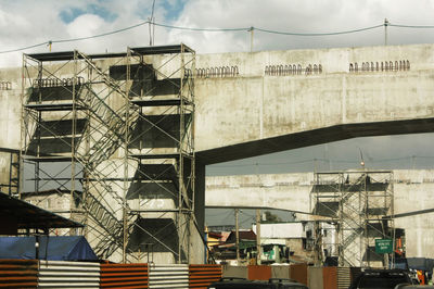 Low angle view of built structure against the sky