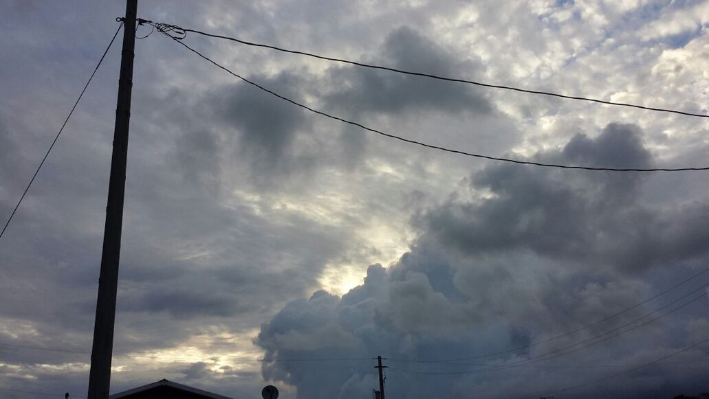 power line, sky, low angle view, cable, cloud - sky, power supply, electricity, electricity pylon, cloudy, connection, cloud, fuel and power generation, silhouette, power cable, weather, technology, overcast, nature, outdoors, no people