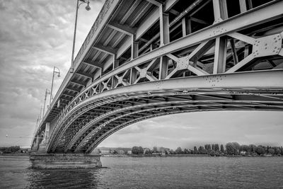 Low angle view of bridge over river