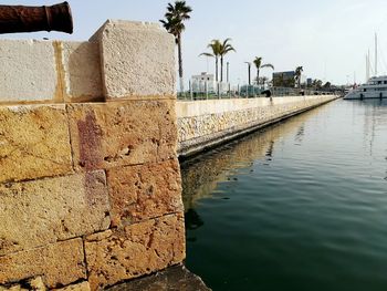 View of canal by building