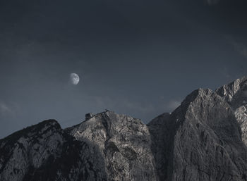 Low angle view of mountain against sky