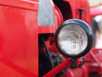 Close-up of old vintage car