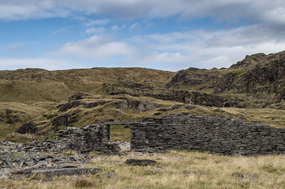 The abandoned cwmorthin slate quarry at blaenau ffestiniog in snowdonia, wales