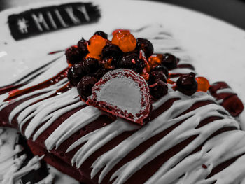 Close-up of cake on plate