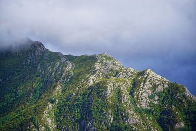 Low angle view of mountain against sky