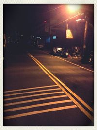 Street lights at night