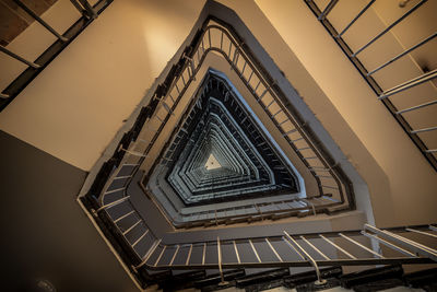 Low angle view of spiral staircase