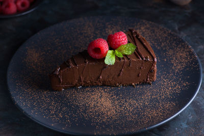 Close-up of cake in plate