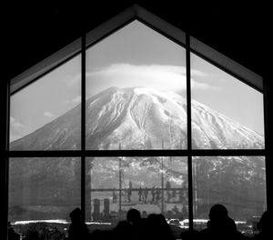 View of snow covered mountains