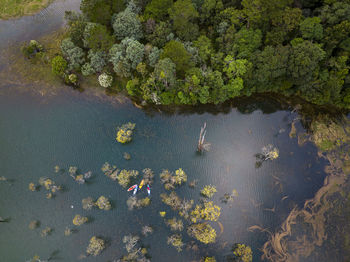 High angle view of sea