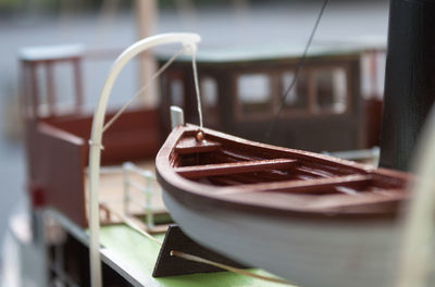 Close-up of nautical vessel