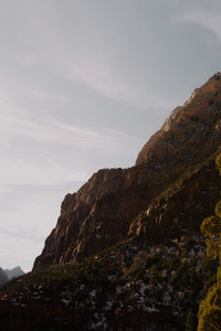 Scenic view of mountains against clear sky