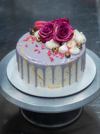 Close-up of cupcakes on table